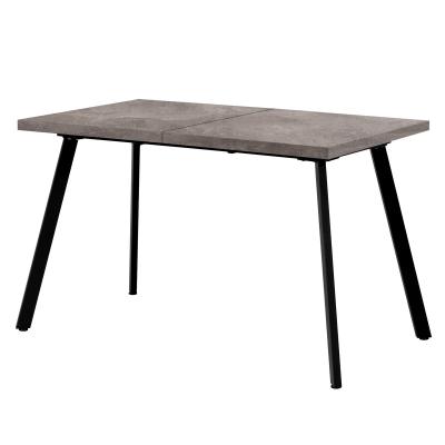 Стол Ванкувер раздвижной (1200/1520х700), ЛДСП Бетон / Металлокаркас Черный