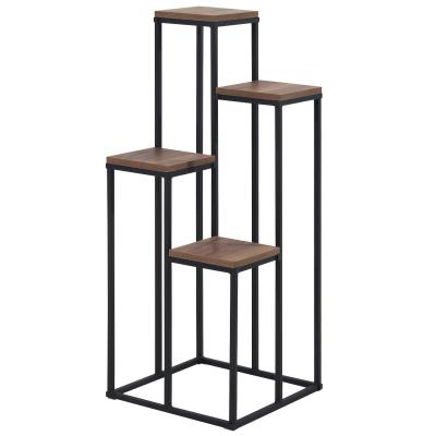 Подставка декоративная MW2, ЛДСП Дуб табачный крафт / Металлокаркас Черный