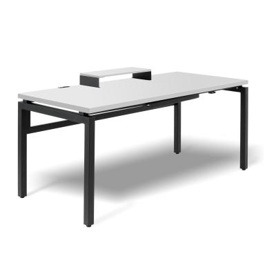 Стол Будапешт с выдвижным ящиком (1800х800), ЛДСП Белый \ Металлокаркас Черный
