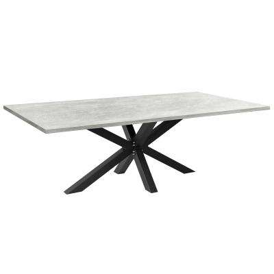 Стол Кейптаун (2500х1200), ЛДСП Бетон / Металлокаркас Черный