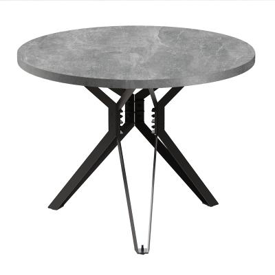 Стол Ванкувер (D900) 18мм, ЛДСП Бетон / Металлокаркас Черный