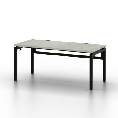 Стол Будапешт (1800х800) 36 мм, ЛДСП Дуб белый крафт \ Металлокаркас Черный