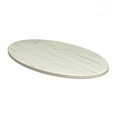 Столешница овальная 1600х1000х36, ЛДСП Дуб белый крафт Столешница овальная 1600х1000х36, ЛДСП Дуб белый крафт