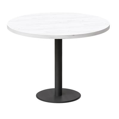 Стол Хельсинки (D900), ЛДСП Дуб белый крафт / Металлокаркас Черный