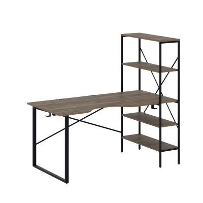 Стол компьютерный Бостон (1600х800), ЛДСП Дуб табачный крафт \ Металлокаркас Черный