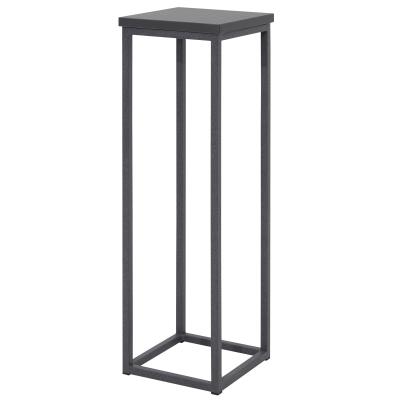 Подставка декоративная 210x210x700, ЛДСП Антрацит / Металлокаркас Графит