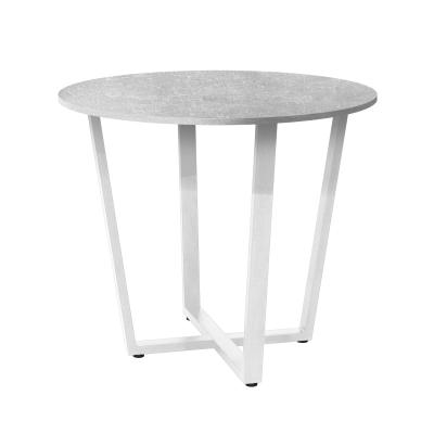 Стол Орлеан (D900) 18мм, ЛДСП Бетон / Металлокаркас Белый