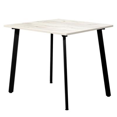 Стол Шанхай (900х900) 18мм, ЛДСП Дуб белый крафт / Металлокаркас Графит