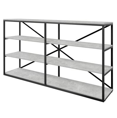 Стеллаж Лофт OR-1, ЛДСП Бетон / Металлокаркас Черный