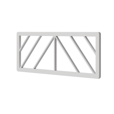 Изголовье для кровати Афина 1800 (180х62 см), Металлокаркас Белый
