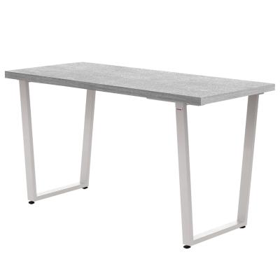 Стол Уэльс (1300х650) 36мм, ЛДСП Бетон / Металлокаркас Белый