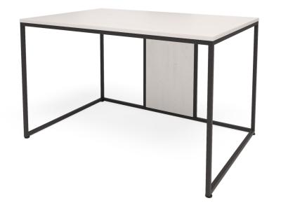 Стол письменный Барселона (1200х800) 18 мм, ЛДСП Дуб белый крафт / Металлокаркас Черный
