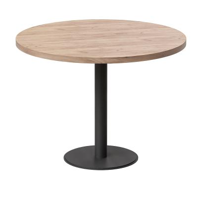 Стол Хельсинки (D900), ЛДСП Дуб табачный крафт / Металлокаркас Черный