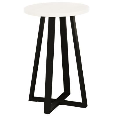 Журнальный стол Лофт СТ-4, ЛДСП Белый / Металлокаркас Черный