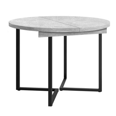 Стол раздвижной Лондон (D1100), ЛДСП Бетон / Металлокаркас Черный