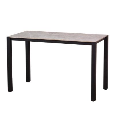 Стол Сеул Керамогранит (1200х600), Керамогранит Бетон Клифф / Металлокаркас Черный