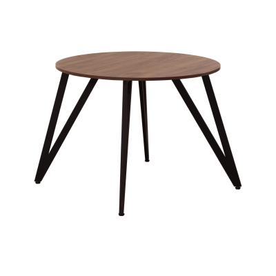 Стол Женева 2 (D900) 18мм, ЛДСП Дуб табачный крафт / Металлокаркас Черный