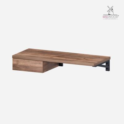 Стол консольный Берген (1200x500), ЛДСП Дуб табачный крафт \ Металлокаркас Черный