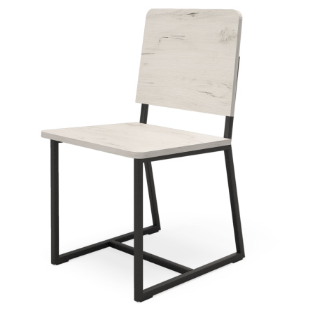 Стул Лофт Чед 1, ЛДСП Дуб белый крафт / Металлокаркас Графит