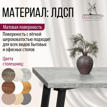 Столешница 1600х800х36, ЛДСП Бетон