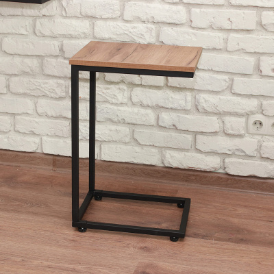 Журнальный стол ART-1.1, ЛДСП Бетон / Металлокаркас Черный