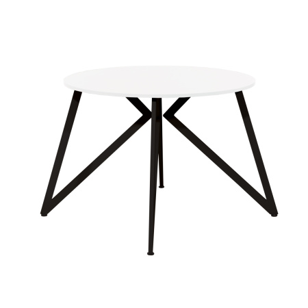 Стол Женева (D1000) 18мм, ЛДСП Белый / Металлокаркас Черный Стол Женева (D1000) 18мм, ЛДСП Белый / Металлокаркас Черный