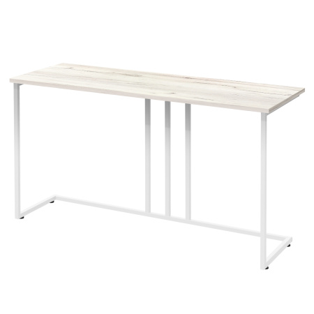 Стол-консоль Лиссабон 1, ЛДСП Дуб белый крафт / Металлокаркас Белый