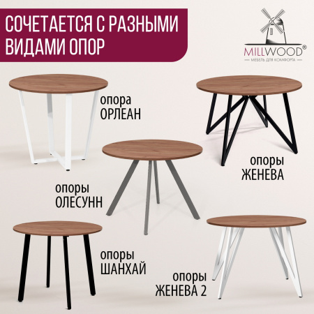 Столешница D900х18 без присадки, ЛДСП Дуб табачный крафт Столешница D900х18 без присадки, ЛДСП Дуб табачный крафт
