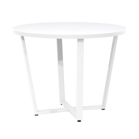Стол Орлеан (D1000), ЛДСП Белый / Металлокаркас Белый Стол Орлеан (D1000), ЛДСП Белый / Металлокаркас Белый