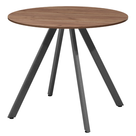 Стол Олесунн (D900) 18мм, ЛДСП Дуб табачный крафт / Металлокаркас Графит