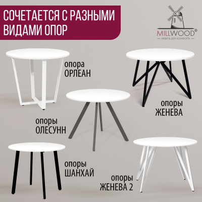 Столешница D900х18 без присадки, ЛДСП Белый Столешница D900х18 без присадки, ЛДСП Белый