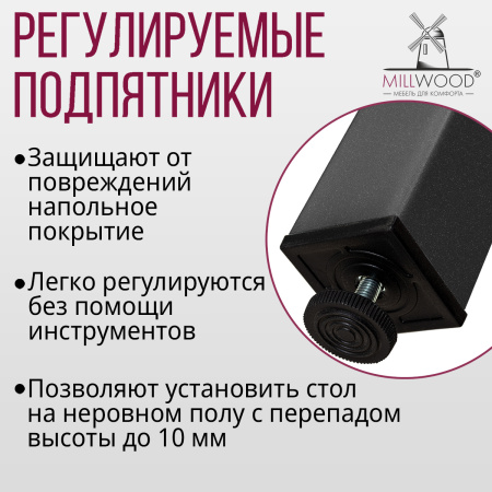 Опора для стола Сеул 1800х800, Металлокаркас Графит