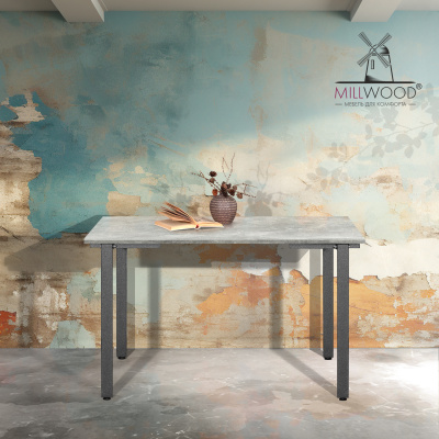 Стол Прага (1000х700) 18мм, ЛДСП Бетон / Металлокаркас Графит