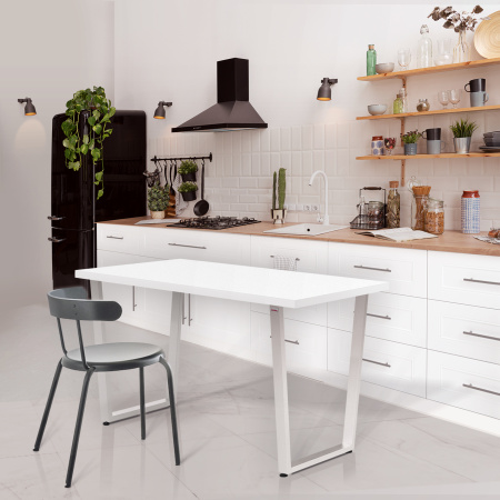 Стол Уэльс (1200х700), ЛДСП Белый / Металлокаркас Белый