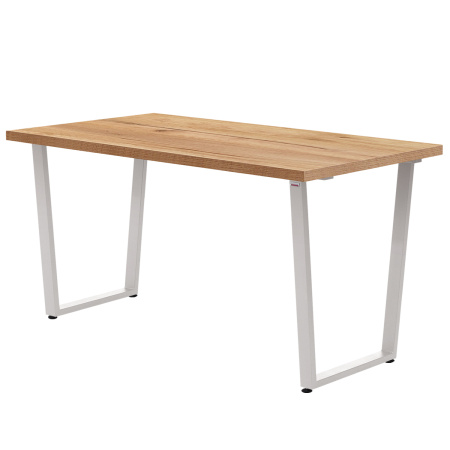 Стол Уэльс (1300х800), ЛДСП Дуб золотой крафт / Металлокаркас Белый