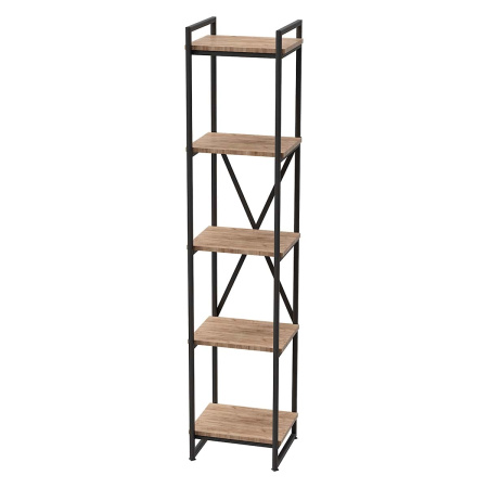 Стеллаж Лофт CH-2, ЛДСП Дуб табачный крафт / Металлокаркас Графит