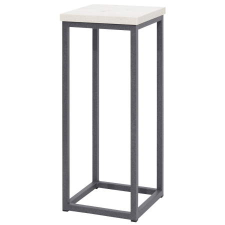 Подставка декоративная 210x210x500, ЛДСП Дуб белый крафт / Металлокаркас Графит