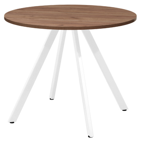 Стол Олесунн (D1000), ЛДСП Дуб табачный крафт / Металлокаркас Белый