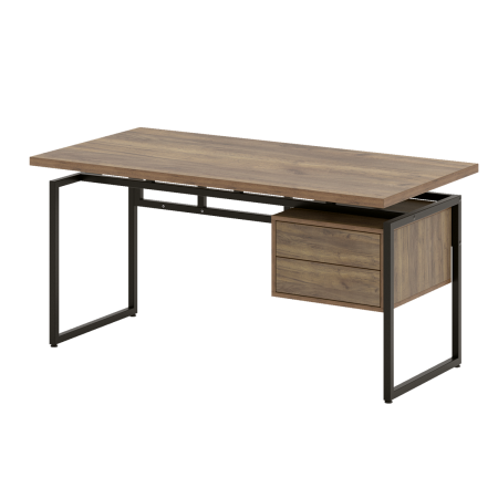 Стол письменный Бремен (1600х800), ЛДСП Дуб табачный крафт \ Металлокаркас Черный