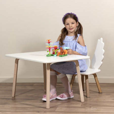 Стул детский Ангел М, Белый / Береза