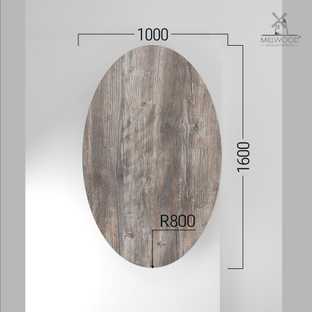 Столешница овальная 1600х1000х36, ЛДСП Сосна пасадена