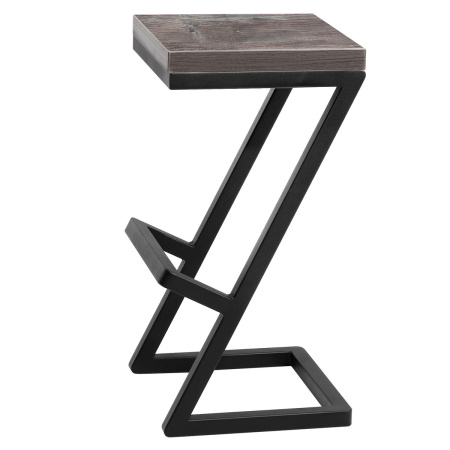 Стул полубарный Бран 1, ЛДСП Сосна пасадена / Металлокаркас Графит