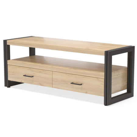 Тумба Лофт TVS-1, ЛДСП Дуб золотой крафт / Металлокаркас Черный