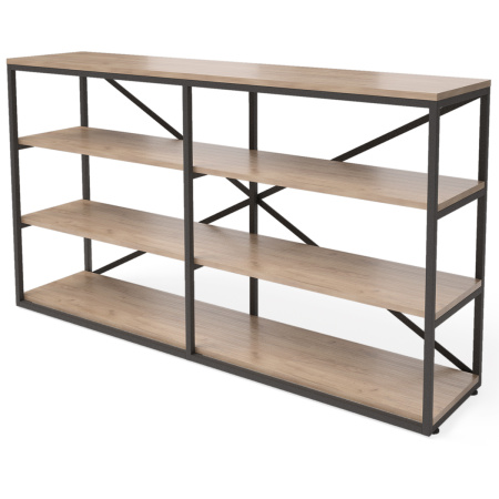 Стеллаж Лофт OR-1, ЛДСП Дуб табачный крафт / Металлокаркас Графит