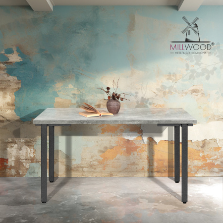 Стол Прага (1300х800), ЛДСП Бетон / Металлокаркас Графит Стол Прага (1300х800), ЛДСП Бетон / Металлокаркас Графит