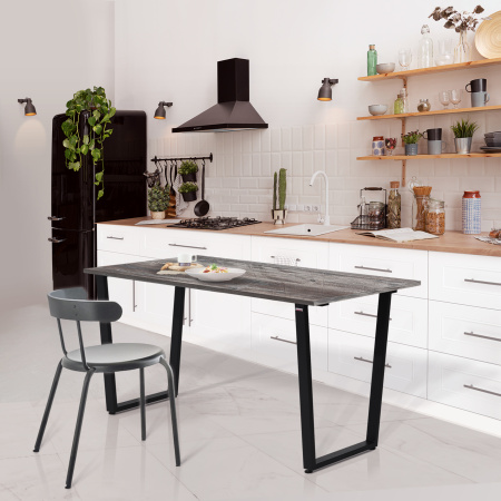 Стол Уэльс (1300х800) 18мм, ЛДСП Сосна пасадена \ Металлокаркас Черный