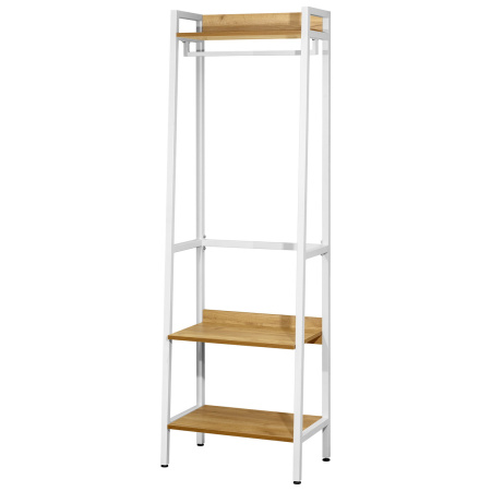 Прихожая Сканди 6, ЛДСП Дуб золотой крафт / Металлокаркас Белый