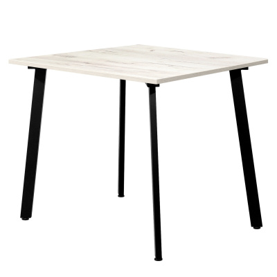 Стол Шанхай (900х900) 18мм, ЛДСП Дуб белый крафт / Металлокаркас Графит