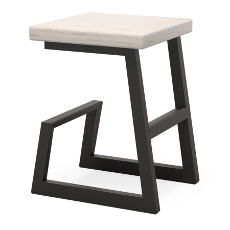 Табурет Арне 1, ЛДСП Дуб белый крафт / Металлокаркас Графит