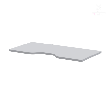 Столешница с вырезом 1800х800х36, ЛДСП Белый / Металлокаркас Белый